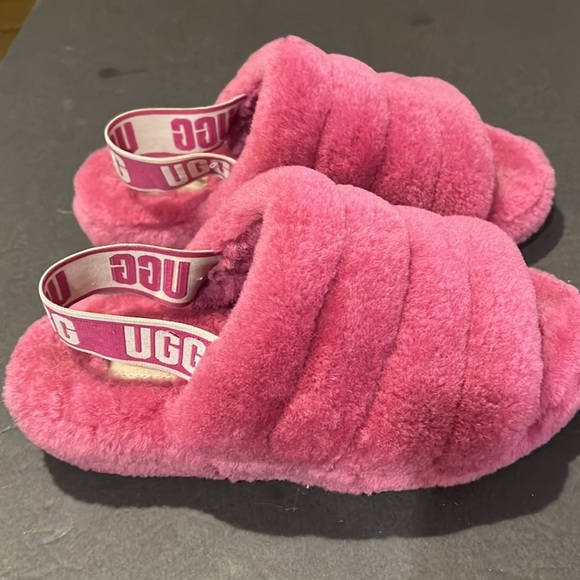 UGG Shoes - UGG Fluff Yeah Womens Shearling Slingback Slide Slippers Size 7